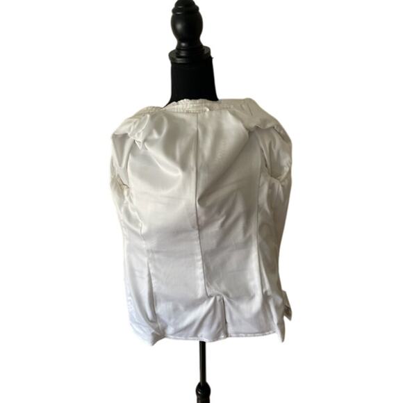 A|X ARMANI EXCHANGE White Cotton Blazer Size 6 - Picture 6 of 10
